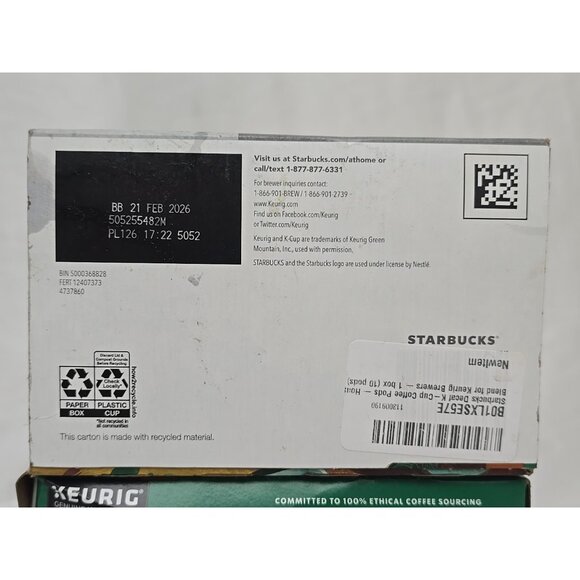 Starbucks Decaf House Blend 20 COUNT Medium Roast Keurig K-Cup Coffee Pods 4.2oz - Picture 7 of 8